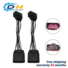 New 2× 14 to 10 Xenon HID Headlight Connector Adapter 8 Pin for VW AUDI USA