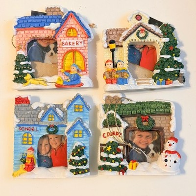 Vintage Christmas Ornament Frames Loui Michel Cie Set of 4 Original Packaging