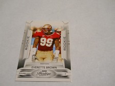 EVERETTE BROWN ROOKIE CARD CAROLINA PANTHERS 2009 PLAYOFF PRESTIGE