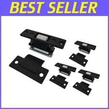 Adjustable Silent Roller Catch, Matte Black, 4 Pack