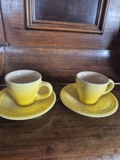 Image of ⭐ BNIB. LE CREUSET Stoneware Espresso Cup and Saucer Set (2), Soleil Yellow