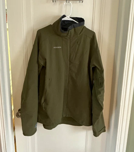 Norrøna Forelhogna Men’s Softshell Jacket Full Zip Zipped Pockets Green 2XL - product listing photo