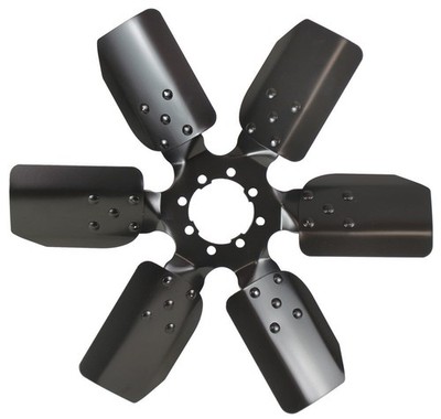 Derale Cooling Products 17'' Steel Black 6-Blade Fan with Dual Clutch Bolt