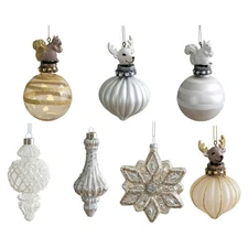 Elegant Glitters Christmas Hanging Glass For Modern Holiday Styling
