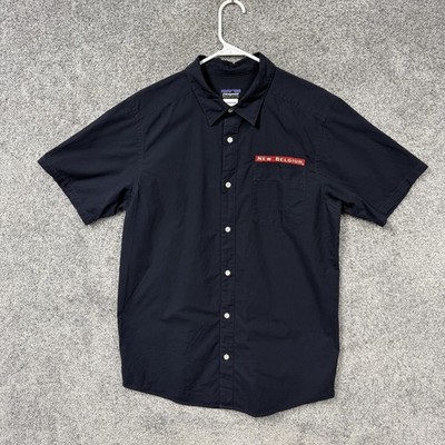 Patagonia Button Up Shirt Mens L New Belgium Brewery Beer Organic Workwear