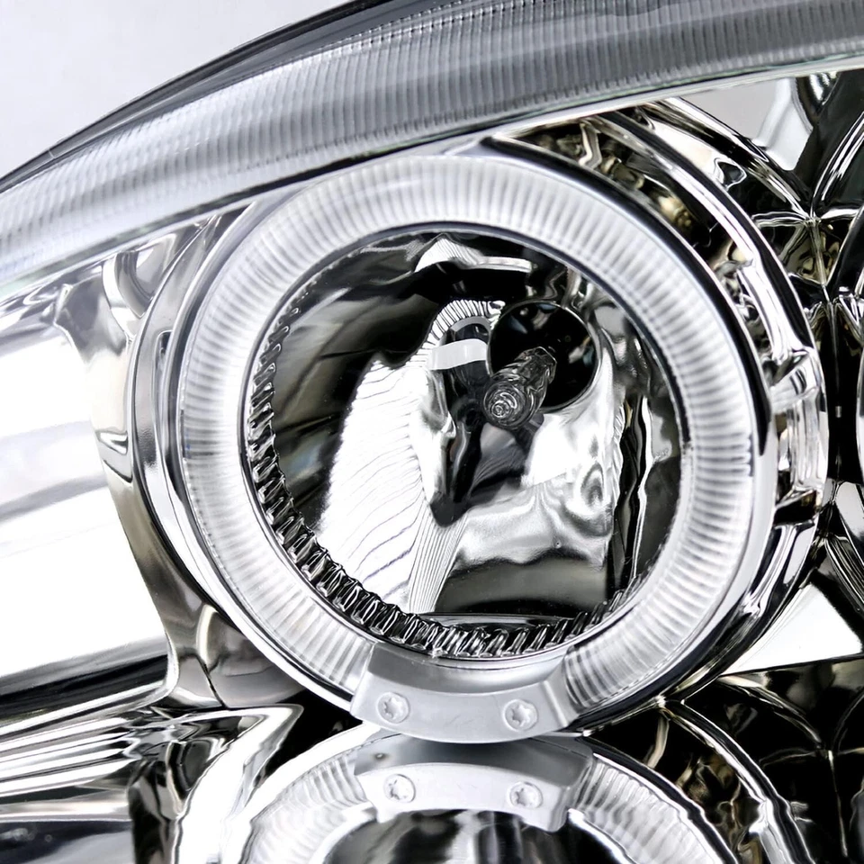 Conjunto de par de faros proyectores LED cromados para Ford Mustang GT SVT 1994-1998 Foto 4 de 4