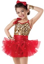 Sequin Cheetah Curly Hem Dress Weissman 7042 Dance Outfit Child MC