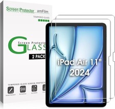 amFilm Screen Protector for iPad Air 11 Inch OLED M2 2024 Model Tempered Glass