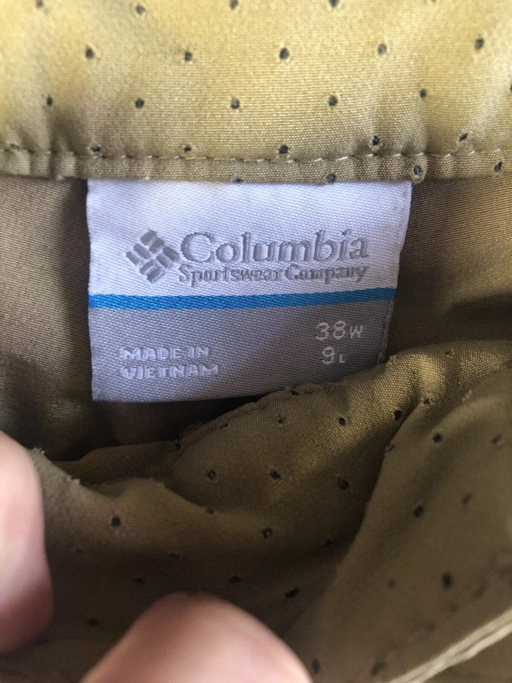 Pantalones Cortos Columbia Cargo Para Hombre 38W Caqui Tostado Frente Plano Multi Bolsillo Algodón 9" Inse Foto 2 de 4