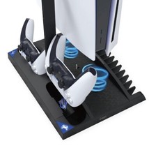 5 in 1 Playstation 5 cooling stand charging dock game storage and headset mount