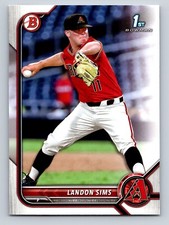 Landon Sims 2022 Bowman Draft 1st Edition #BD-72 Arizona Diamondbacks