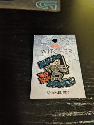 Monsters that kills monsters Witcher Netflix enamel pin