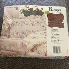 Vintage Kismet by Danville No Iron Full Sheet Set Bouquet Ala Carte- Brand New!