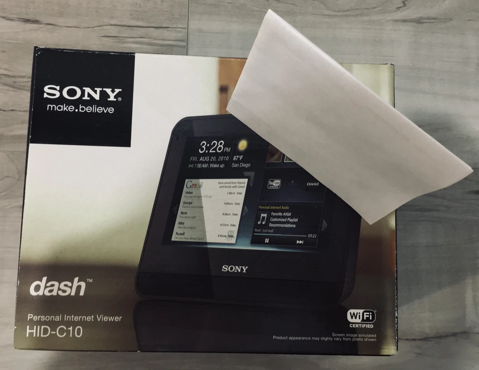Sony Dash HID-C10 Personal Internet Viewer, BNIB Sealed with Receipt, VERY RARE - Image 4 of 4