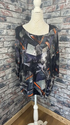 SAHARA Arty Stretch Jersey Oversize Top Lagenlook Gr. M/L