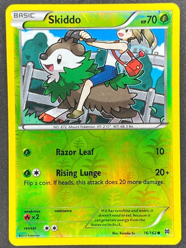 Pokémon Skiddo Reverse Holo 16/162 BKT BREAKthrough LP