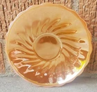 Vintage Anchor Hocking Fire King Peach Luster Swirl espresso saucer 4¾"