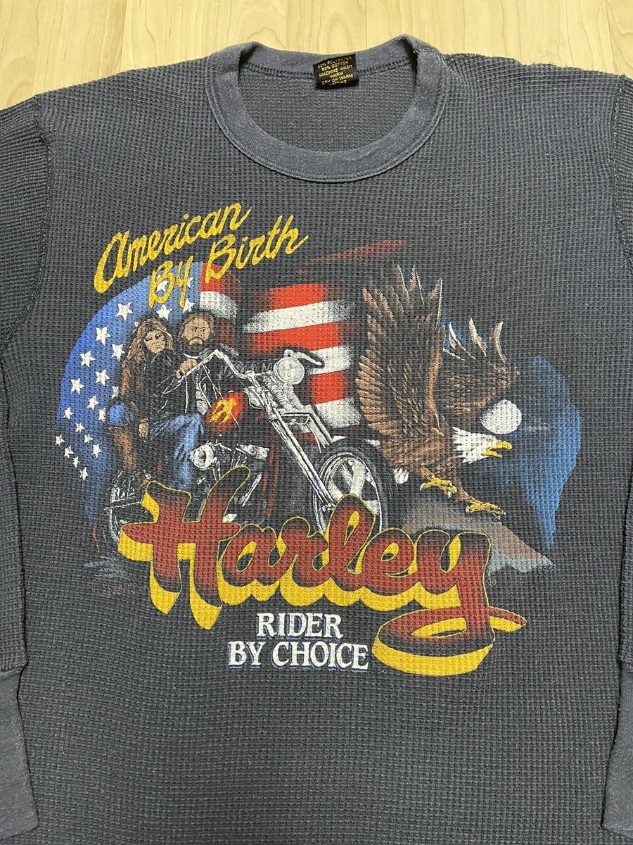 Vintage Harley Davidson Thermal Shirt Sz Small 80's Harley