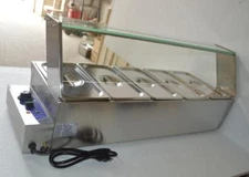 5-Pan Food Warmer Steam Table Countertop Bath Warmer Commercial Food Warmer New