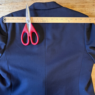 Vintage Aquascutum Blazer Jacket Classic Navy Blue 100% Wool Made