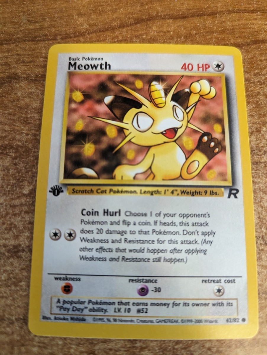 2000 Pokemon 1st Edition Rock #62 Meowth EX | eBay