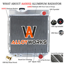 3 Row Racing Radiator For Ford Mustang 260 289 4.3L 4.7L V8 1964-1966 1965 AT/MT