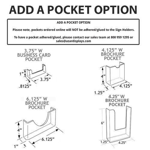 Azar Displays T-Frame Sign Holder 5" Wide x 4''High, 10-Pack - Picture 3 of 3