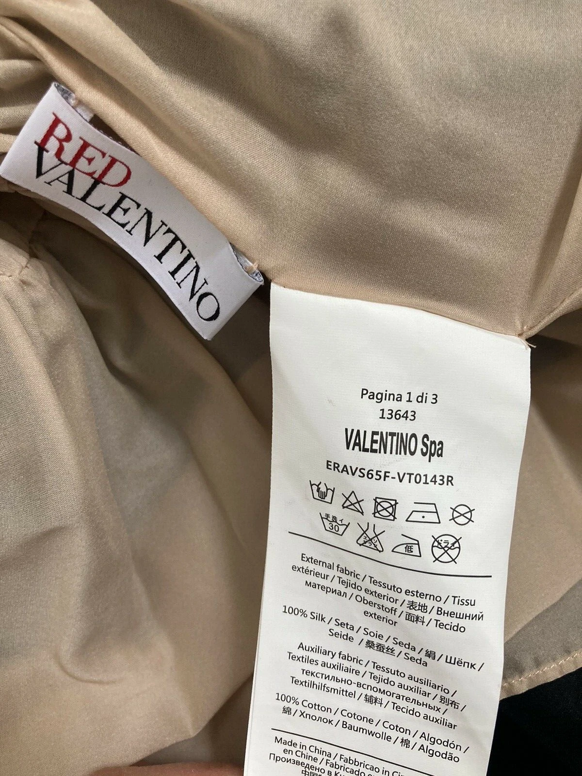 Abito nuovo con etichette 100% autentico rosso Valentino nero pizzo ricamato organza US 02