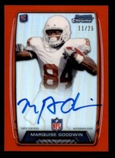 2013 Bowman Chrome Rookie Red Refractor #RCRAMGO Marquise Goodwin 49ers Auto /25
