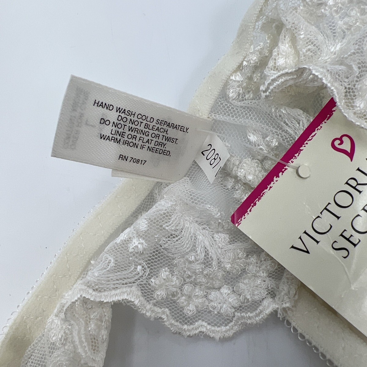 Victoria's Secret lace Silk bright vintage thong 1997 heart label