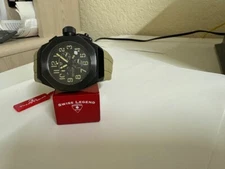 Men's Swiss Legend 10542-BB-01-CMA  Trimix chronograph Black & Olive Green watch