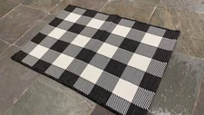 Target Accent Rug Mat 2 x 3 Black and White Checkered In/Outdoor FREE SHIPPING!