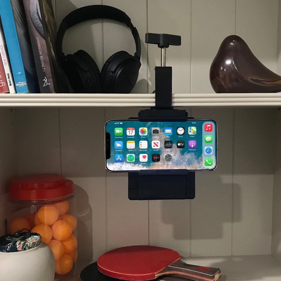 Universal Kitchen Cabinet Mount Holder, Phone & Tablet Mount with Clamp for iPad - Image 3 of 4