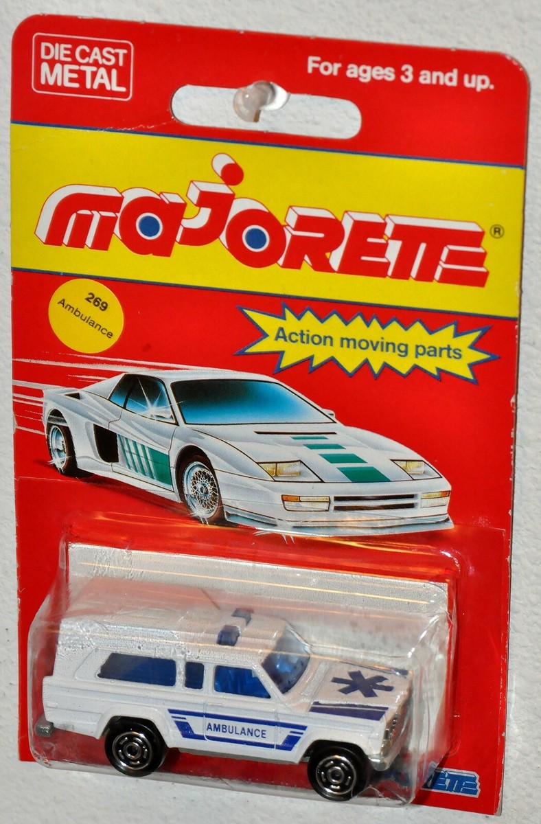 当時物：majoRETTE 他−ブリスターパック ミニカー (27点まとめ出品) Majorette Movers Series 200 #269 Jeep Ambulance moving parts MOC