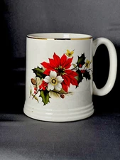 VINTAGE LORD NELSON POTTERY MUG~ Christmas Holly - England