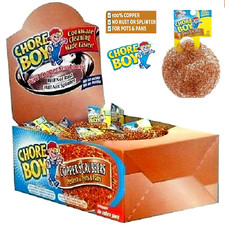 CHORE BOY COPPER SCRUBBER , 36 PIECES LOT ..100  COPPER, NEW