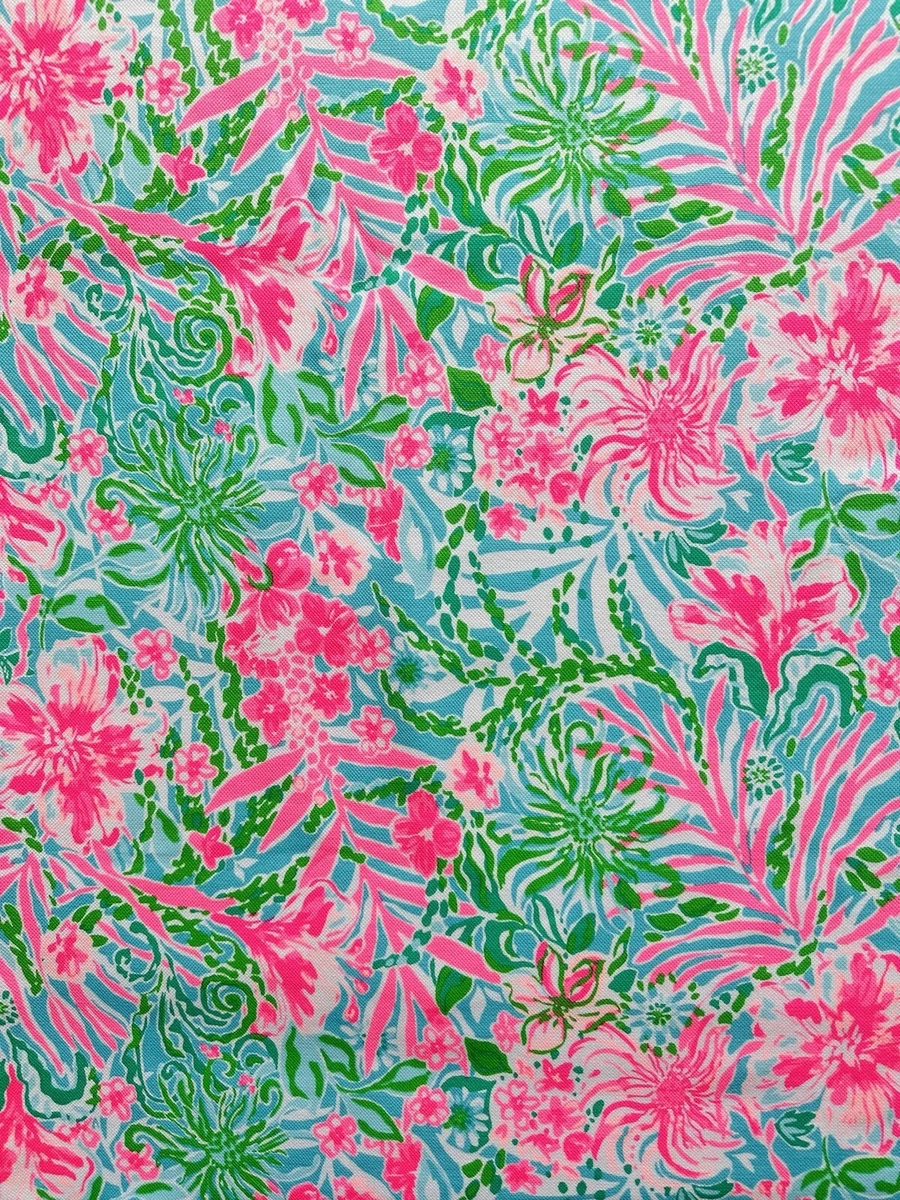 Lilly Pulitzer Fabric Textured Knit - “Leaf it Wild” 18”x30”