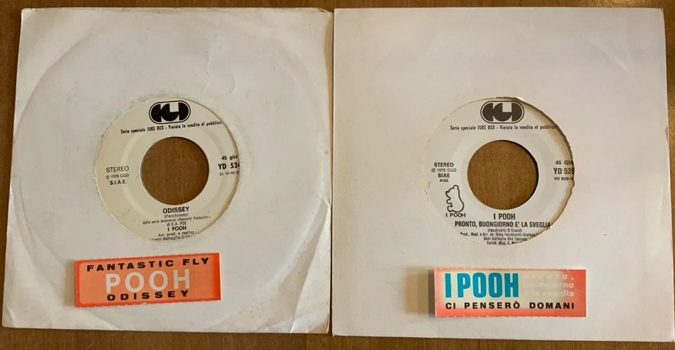 POOH 2 45 GIRI JUKE BOX CON TARGHETTE ORIGINALI BUONE CONDIZIONI GUARDA LE FOTO - Immagine 3 di 3