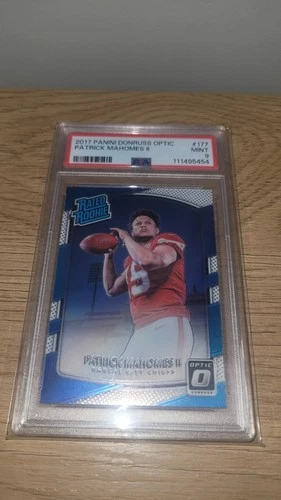 2017 Panini Donruss optic Patrick Mahomes Rated Rookie psa9