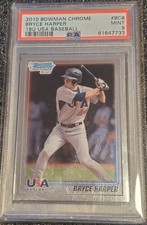 2010 Bowman Chrome Bryce Harper Rookie Card # BC8 PSA 9. rookie card picture