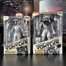 NECA TMNT Foot Elite Assassin & Elite Guard Action Figures Black & White Variant