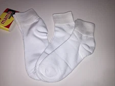 3 PAIRS Unisex LOW CUT QUARTER SOCKS THIN Soft &Strechy,WHITE, Size9-11