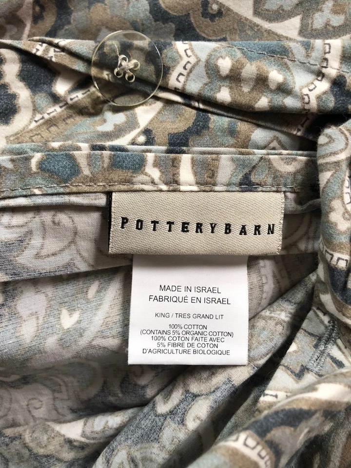 Juego de 3 fundas nórdicas Pottery Barn McKenna color topo cachemir FULL QUEEN + fundas EURO Foto 2 de 4