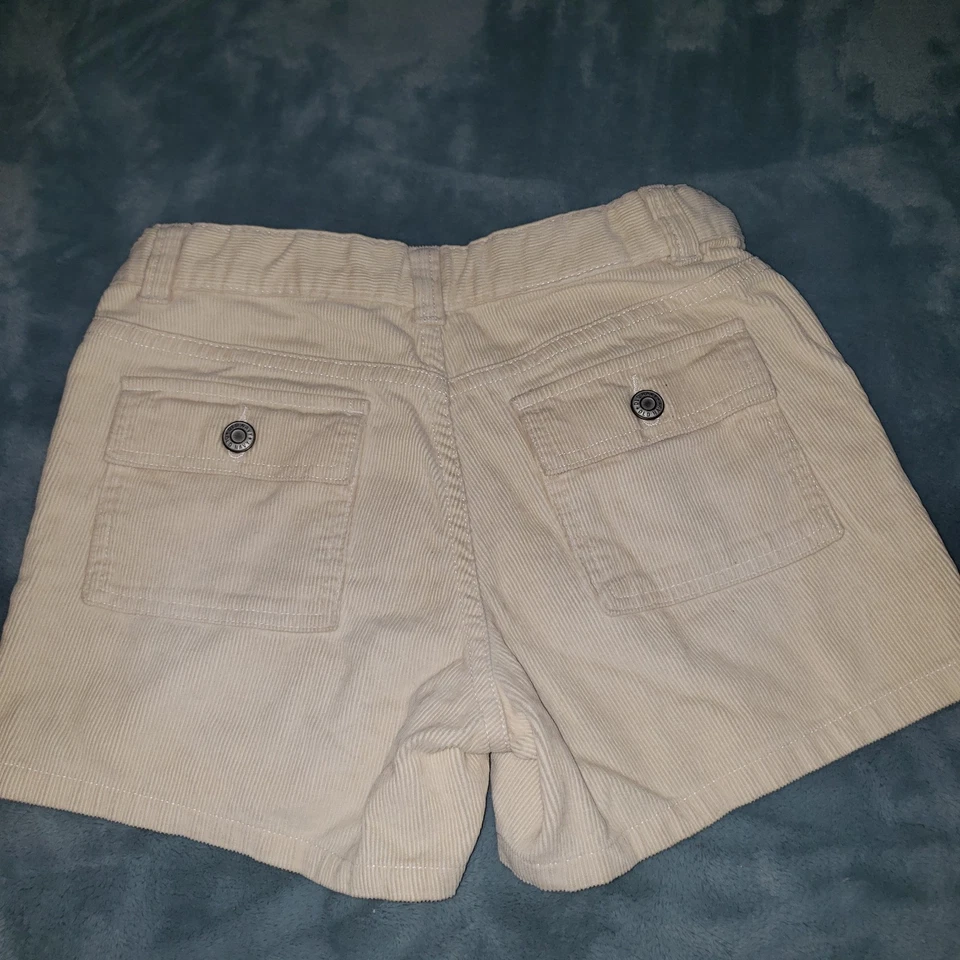 Old Navy Shorts Girls 14 Beige Low Waist Corduroy 100% Cotton Patch Pockets Y2K - Image 4 of 4