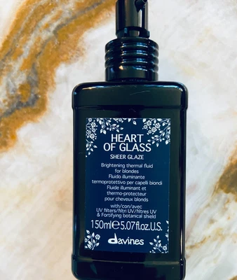 DAVINES~Heart of Glass~Sheer Glaze~Brightening Thermal Fluid~5.07oz/150ml~NEW - Image 1 of 4