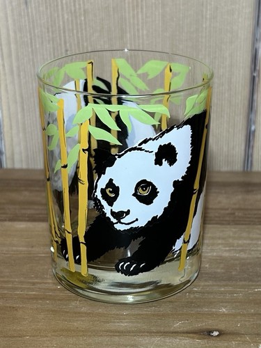 SET of 8 Neiman Marcus Panda Bear Tropical 4" Cocktail Bar Glass Vintage 1970’s - Picture 7 of 9