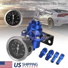 160psi Adjustable Fuel Pressure Regulator Aluminum Universal with Gauge Kit US