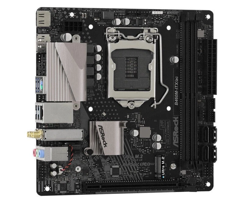 ASRock B460M-ITX/ac Motherboard Intel B460 LGA1200 2xDDR4 Mini-ITX HDMI 1xM.2 - Image 2 of 4
