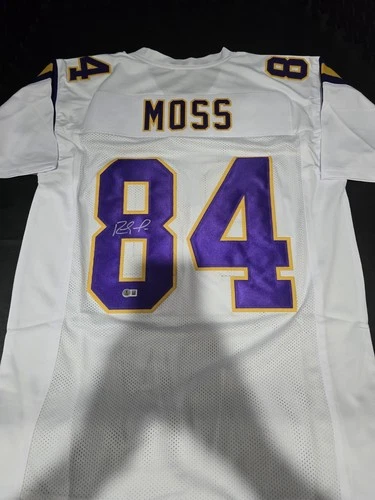 RANDY MOSS AUTOGRAPH SIGNED WHITE JERSEY MINNESOTA VIKINGS BAS BECKETT HOF