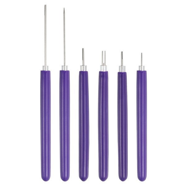 6 StüCk Quilling Papier Stift Plastik Quilling Nadel Stift Quilling ZubehöR Lila-image